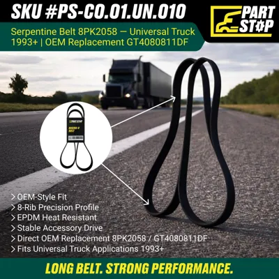 8-Rib 81" Accessory Drive Belt Fits Freightliner Cummins 01-27116-014, 3290170, 5080810 — infographic