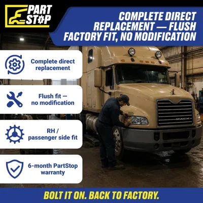 MKN-401-L MKN-401-R Complete Halogen Headlight Pair for Mack Pinnacle — infographic 6