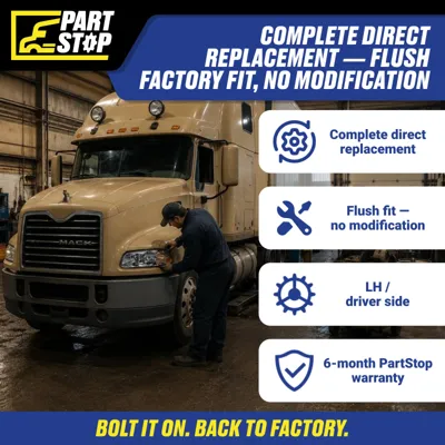MKN-401-L MKN-401-R Complete Halogen Headlight Pair for Mack Pinnacle — infographic 3