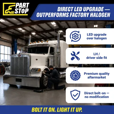 P54-6087 P54-6087-R LED Projector Headlight Halo Pair for Peterbilt 389 367 — infographic 3