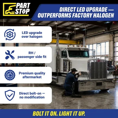 P54-6087 P54-6087-R LED Projector Headlight Halo Pair for Peterbilt 389 367 — infographic 6