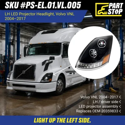 82329124 82329127 LED Headlight Pair for Volvo VNL 2004-2017 — infographic 1