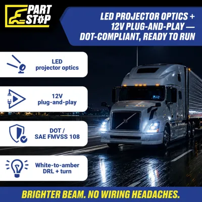 82329124 82329127 LED Headlight Pair for Volvo VNL 2004-2017 — infographic 2
