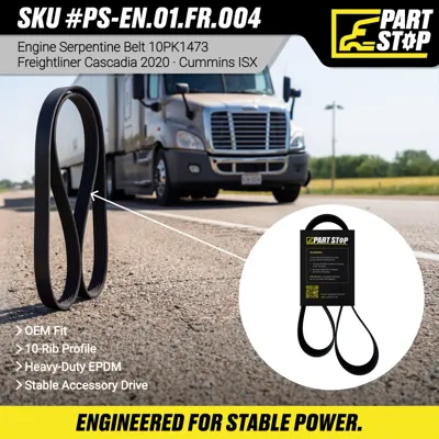 Serpentine Fan Belt Fits Freightliner , Mack 10-Rib 1471 mm 01-24894-000, 20821339 — infographic